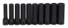 Williams Industrial Tools 10 pc 1/2" Drive 6-Point Metric Deep Socket Set  on Rail and Clips - JHWMS1410HRC