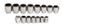 Williams Industrial Tools 15 pc 3/4" Drive 12-Point Metric Shallow Socket Set  on Rail and Clips - JHWMSH-15RC