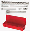 Williams Industrial Tools 22 pc 3/4" Drive 12-Point SAE Shallow Socket and Drive Tool Set in Metal Tool Box - JHWWSH-22TB