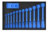 Williams Industrial Tools 1/3 Foam Drawer Inset Only for 12 pc Metric Ratcheting Combination Wrench Set ( 8-19 mm) - JHWFMWS-12RCF13FM