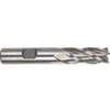 Morse Cutting Tools 96134 Square End Mill, 1" Dia. x 2" LOC x 3/4" Shank Dia. x 4-1/8" OAL, HSS, TiN, 4 Flute, Single End Finishing Center Cutting End Mill Series #4550G - 1022132