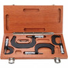 TESA Brown & Sharpe Mechanical Outside Micrometer Set: 4 Pc, 0 to 4" Measurement Friction Thimble, Solid Carbide Measuring Face 00180079 - 99961930