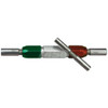 Deltronic Plug Gage Handles, Minimum Measurement: .075 in, Maximum Measurement: .180 in, Double End, Overall Length: 2.5 in, Application: Inspection, Standards: ANSI B47.2, Color: Red, Green, Length (Inch): 2.5 in 2W AGD HANDLE - 72728876