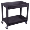 Astro Heavy Duty Plastic 2 Shelf Utility Cart, Black - AP8330