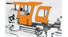 Flexbar Slide-Track Latheguard, 24" Chuck Capacity, 24" Wide - 13080