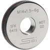 SPI Threaded Ring Gage: M14 x 1.50 Thread, Metric, Class 6G, No Go Class 6G, Oil Hardened Non-Shrinking Steel (OHNS), , NPL Traceability Certification Included 34-492-9 - 75890731