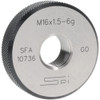 SPI Threaded Ring Gage: M16 x 1.50 Thread, Metric, Class 6G, Go Class 6G, Oil Hardened Non-Shrinking Steel (OHNS), , NPL Traceability Certification Included 34-495-2 - 75890749