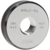 SPI Threaded Ring Gage: M16 x 2.00 Thread, Metric, Class 6G, No Go Class 6G, Oil Hardened Non-Shrinking Steel (OHNS), , NPL Traceability Certification Included 34-498-6 - 75890491
