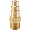 Parker Hannifin 1/2-14 NPTF Brass Pipe Thread, Pneumatic Industrial Interchange Nipple, ISO 6150-B, Air Plug BH2F - 06319180
