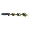Morse Cutting Tools 12082 Jobber Drill, 3/8" Dia., 3/8" Shank Dia., 5" OAL, 3-5/8" Flute Length, 135 Degrees, Standard Flute, HSS, Black Oxide, Gold Oxide, Series 1384 - 1039678