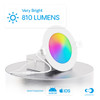 Infibrite Slim Recessed LED Downlight, Wet Rated, 4-Inch, Smart Multi-Color RGB 2700K-6500K, 810 Lumens, 9 Watts - IB-001-1-9W-WH