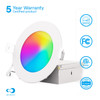 Infibrite Slim Recessed LED Downlight, Wet Rated, 4-Inch, Smart Multi-Color RGB 2700K-6500K, 810 Lumens, 9 Watts - IB-001-1-9W-WH