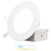 Infibrite Slim Recessed LED Downlight, Wet Rated, 4-Inch, 4000K, 750 Lumens, 9 Watts - IB-001-4-9W-WH