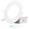 Infibrite Slim Recessed LED Downlight, Wet Rated, 4-Inch, 5000K, 750 Lumens, 9 Watts - IB-001-5-9W-WH