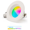 Infibrite Recessed Retrofit LED Sleek Downlight Kit, 4 Inch, Smart Multi-Color RGB 2700K-6500K, 810 Lumens, 9 Watts - IB-005-1-9W-WH