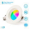 Infibrite Recessed Retrofit LED Sleek Downlight Kit, 4 Inch, Smart Multi-Color RGB 2700K-6500K, 810 Lumens, 9 Watts - IB-005-1-9W-WH