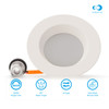 Infibrite Recessed Retrofit LED Sleek Downlight Kit, 4 Inch, 3000K, 750 Lumens, 9 Watts - IB-005-3-9W-WH