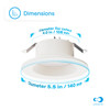 Infibrite Recessed Retrofit LED Sleek Downlight Kit, 4 Inch, 5000K, 750 Lumens, 9 Watts - IB-005-5-9W-WH