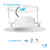Infibrite Recessed Retrofit LED Sleek Downlight Kit, 6 Inch, Smart Multi-Color RGB 2700K-6500K, 1100 Lumens, 12 Watts - IB-006-1-12W-WH