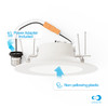 Infibrite Recessed Retrofit LED Sleek Downlight Kit, 6 Inch, 3000K, 1100 Lumens, 12 Watts - IB-006-3-12W-WH