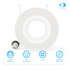 Infibrite Recessed Retrofit LED Sleek Downlight Kit, 6 Inch, 5000K, 1100 Lumens, 12 Watts - IB-006-5-12W-WH