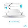 Infibrite Recessed Retrofit LED Sleek Downlight Kit, 6 Inch, 6000K, 1100 Lumens, 12 Watts - IB-006-6-12W-WH