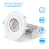Infibrite 360 Degree Gimbal Triac Dimmable LED Recessed Downlight, White, New Construction, 4 Inch, 5CCT 2700K, 3000K, 3500K, 4000K, 5000K, 1200 Lumens, 12 Watts - IB-021-8-12W-WH