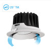 Infibrite Gimbal 24 Deg Angle 0-10V Dimmable LED Recessed Light, 4 Inch, 5CCT Selectable, White - IB-015-8-12W-10V
