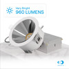 Infibrite Gimbal 50 Deg Angle 0-10V Dimmable LED Recessed Light, 4 Inch, 5CCT Selectable, White - IB-017-8-12W-10V