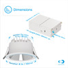 Infibrite Gimbal 50 Deg Angle 0-10V Dimmable LED Recessed Light, 4 Inch, 5CCT Selectable, White - IB-017-8-12W-10V
