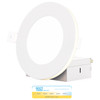Infibrite Slim Recessed LED Downlight with Night Light, 4 Inch, 5CCT 2700K, 3000K, 3500K, 4000K, 5000K, 750 Lumens, 9 Watts - IB-001-28-9W-WH