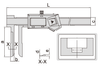 Insize Inside Knife-Edge Digital Caliper with Data Interface, .6-6"/15-300mm Range - 1123-150A
