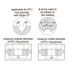 Insize Digital RTJ Ring Groove Caliper,Type B with Data Interface,.4-24"/10-600mm Inside Range - 1179-600
