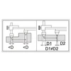 Insize Digital Back-Jaw Centerline Caliper with Data Interface, .8-20"/20.5-500mm Range  - 1177-500E