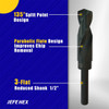 JEFE HEX Handree Reduced Shank Drill Bits (Pack of 3), HSS, 135 Degrees Split Point, Black Finish, Size 9/16" - JH706036