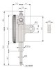 Mitutoyo Dial Drop Indicator 2416A-10, 1" Range, 0.001" Graduation, 0.002" Accuracy, 0-100 Dial Reading - 10-886-0