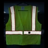 High-visibility reflective safety vest with silver reflective strips for construction workers, roadside safety, warehouse staff, and industrial use.