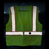 High-visibility reflective safety vest with silver reflective strips for construction workers, roadside safety, warehouse staff, and industrial use.