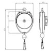 Mijin System TIGON Retractor, 0.2 - 0.6 kg Capacity, 1.5 m Stroke - TW-06R