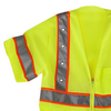 Professional high-visibility work vest with reflective tape and lightweight breathable fabric for industrial workers, contractors, utility crews, and warehouse personnel.