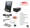 Complete illuminated stop sign kit with rechargeable components and mounting accessories for construction crews, traffic personnel, emergency responders, and industrial safety operations.