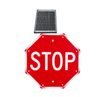 Battery-powered LED stop sign warning light with bright red illumination for traffic control, roadside emergencies, construction zones, and nighttime safety applications.