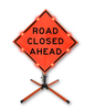 Stop-Lite | LED 36" W20-3 Road Closed Ahead Sign (HIP Reflective) Orange - RL-W20-3-3600H1