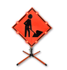 Stop-Lite | LED 36" W21-1 Workers Ahead Sign (HIP Reflective) Orange - RL-W21-1-3600H1