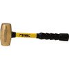 ABC Hammers 5 lb Brass Striking Hammer, Non-Sparking, Non-Marring 1-7/8 Face Diam, 4-3/4 Head Length, 14 OAL, 12 Fiberglass Handle, Double Faced 1-7/8" Face Diam, 4-3/4" Head Length, 14" OAL, 12" Fiberglass Handle ABC5BFB - 23086770