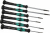 Wera Screwdriver Set: 6 Pc, Slotted Blade Sizes: Width Metric 1.5, 2, 2.5, 3, 3.5 & 4, Metric Length mm: 1.5mm x 40mm, 2mm x 40mm, 2.5mm x 50mm, 3mm x 50mm, 3.5mm x 80mm & 4mm x 80mm 05345270001 - 84123272