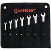 Crescent Combination Wrench Set: 7 Pc, 10 mm 11 mm 12 mm 13 mm 6 mm 8 mm & 9 mm Wrench, Metric Chrome-Plated CCWSRMM7 - 18054148