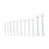 Klein Tools Combination Wrench Set: 11 Pc, Metric 15 ° Head Offset Angle, Chrome-Plated 68502 - 56299456