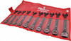 Proto Combination Wrench Set: 10 Pc, Metric Black/Chrome Finish, 15° Head JSCRM-10S - 04564704