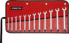 Proto Ratcheting Combination Wrench Set: 12 Pc, Metric Chrome-Plated JSCRMT-12S - 62865035